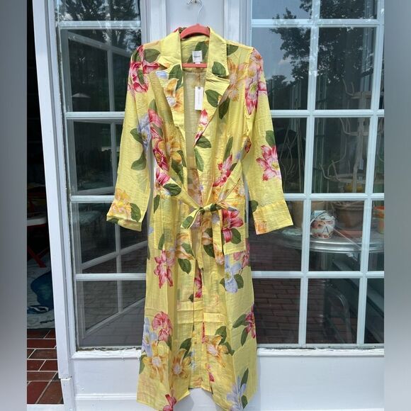 Anthropologie Maeve Sheer Printed Trench Coat NWT - Picture 7 of 14